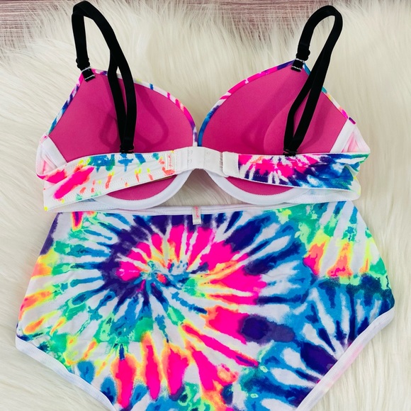 34B/Medium VS PINK Push Up Bra & Boyshort Set - Picture 5 of 8